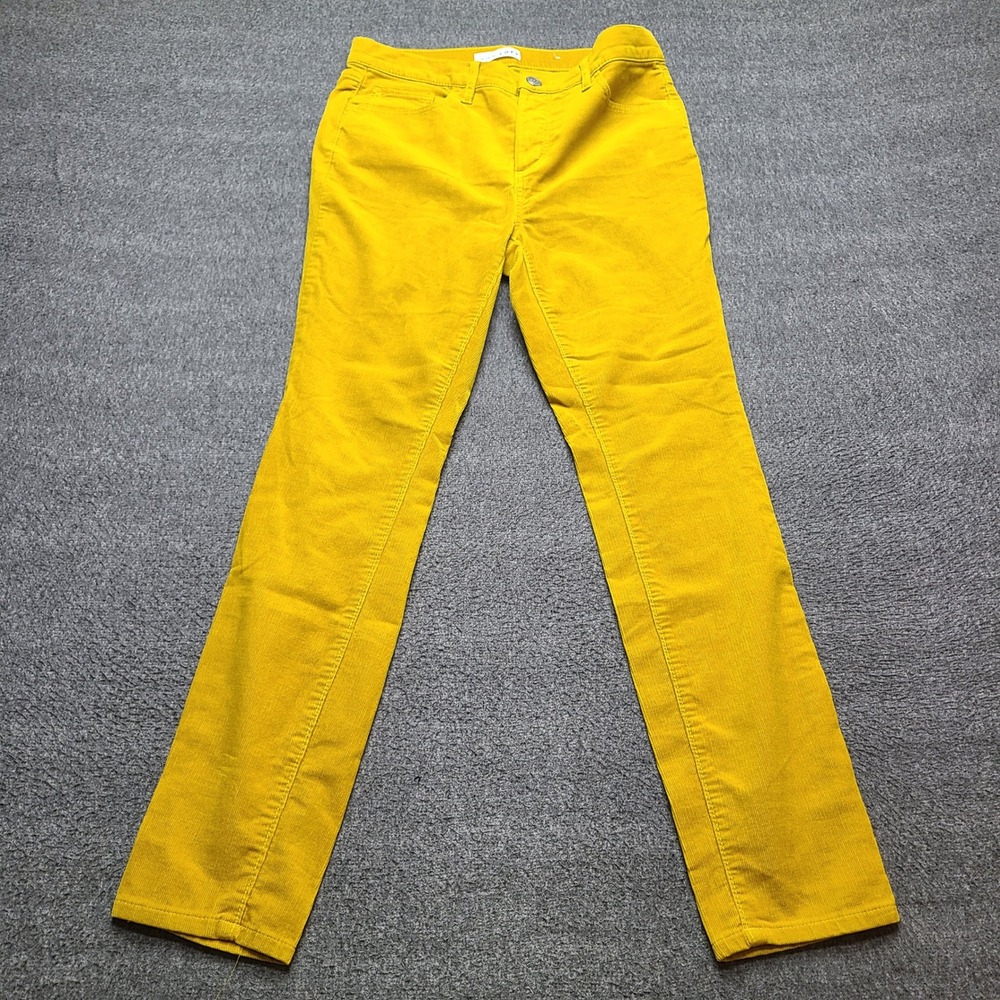 LOFT‎ Corduroy Pants Womens 6P 28 Yellow Excellent High Waist Skinny